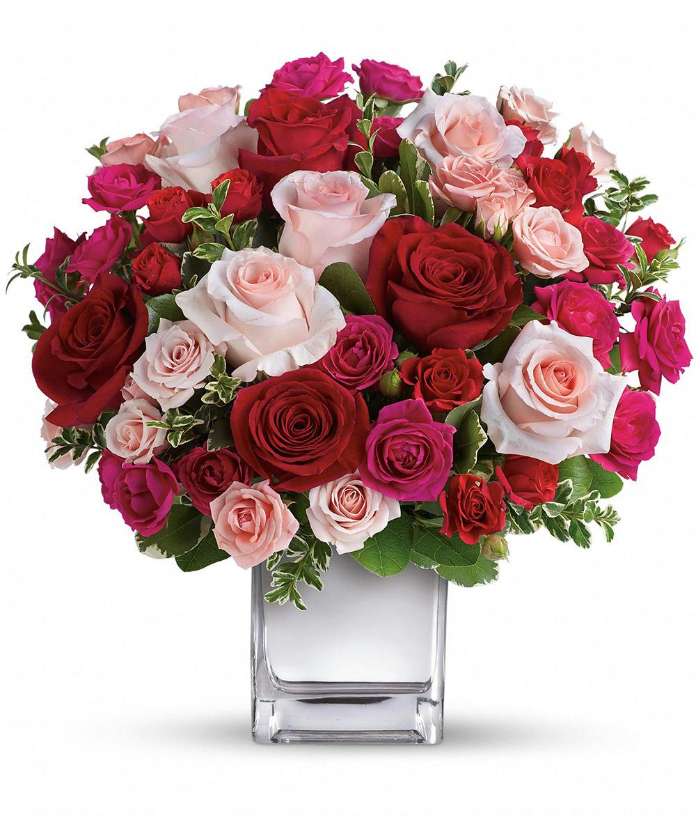 Love Medley Bouquet with Red Roses Milwaukee (WI) SameDay Rose
